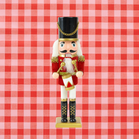 WOODEN NUTCRACKER DRUMMER: RED