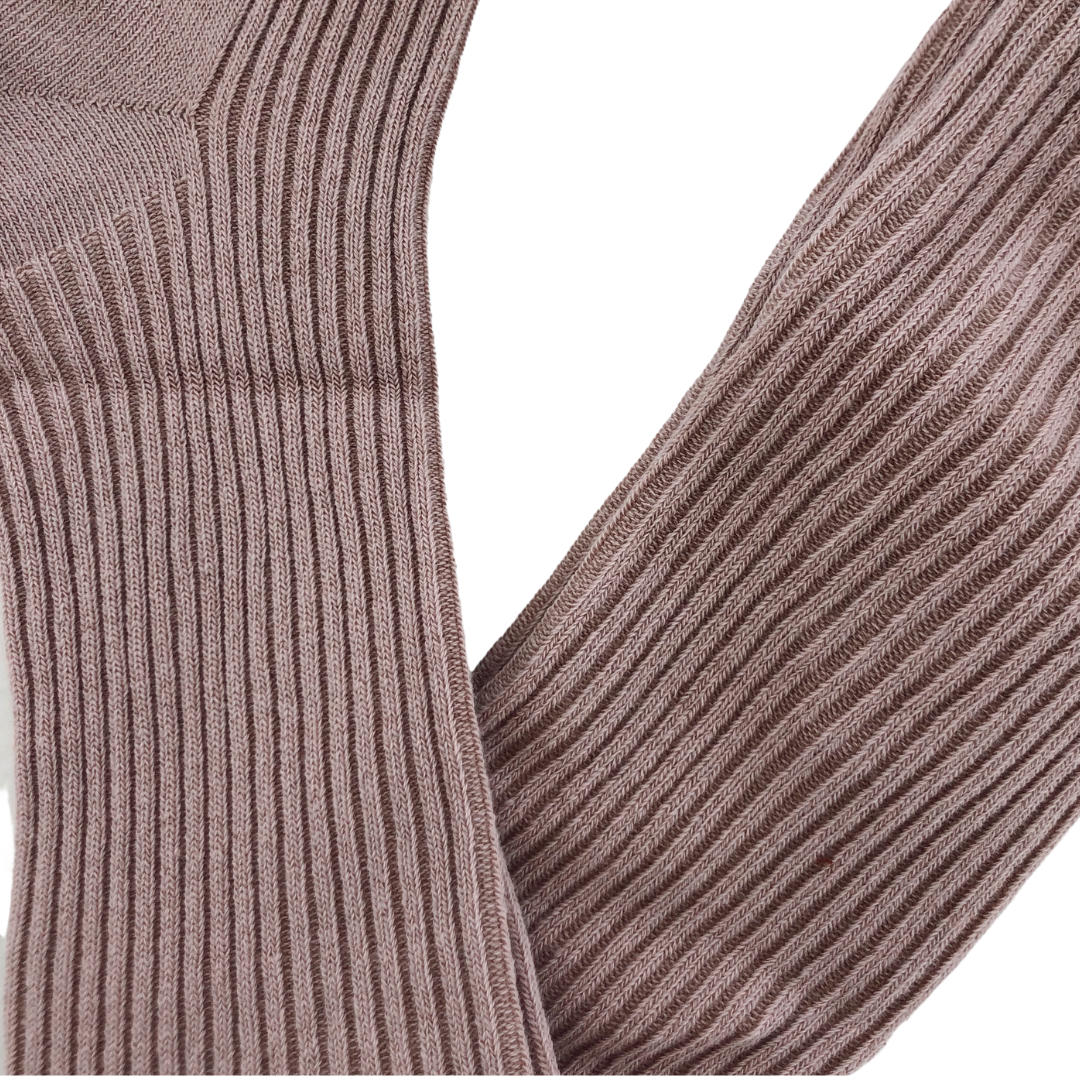 MA MER COTTON RIBBED TIGHTS: MIST