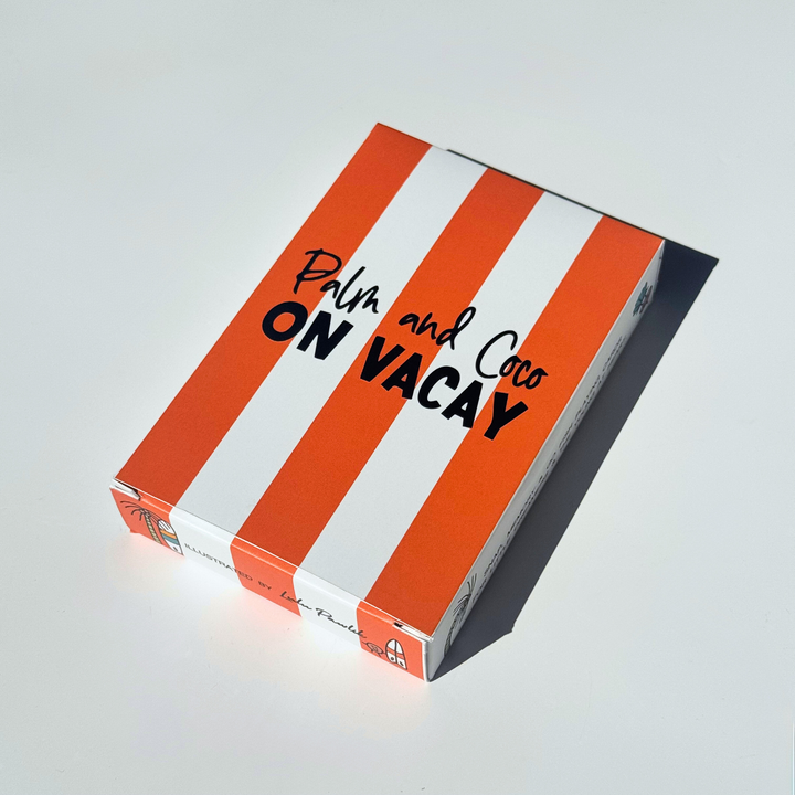 PALM &amp; COCO ON VACAY PLAYING CARDS: RED &amp; WHITE STRIPE
