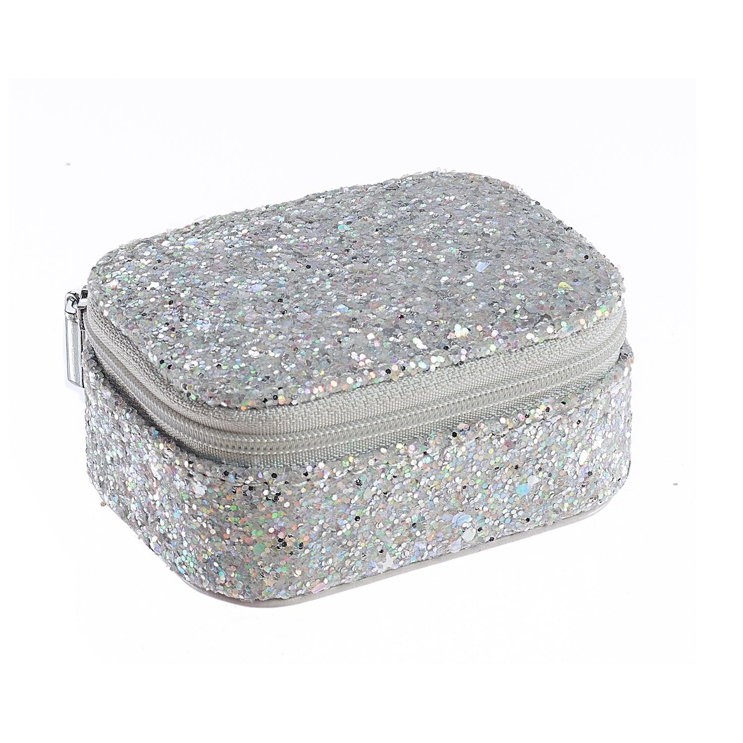 ROCKAHULA KIDS CONFETTI GLITTER SILVER MINI JEWELLERY BOX
