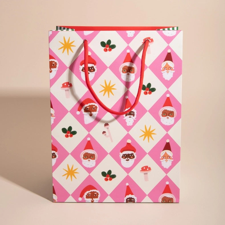CAROLYN SUZUKI STUDIO ALL THE SANTAS GIFT BAG