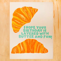 ALPHABET STUDIOS BIRTHDAY CROISSANT CARD