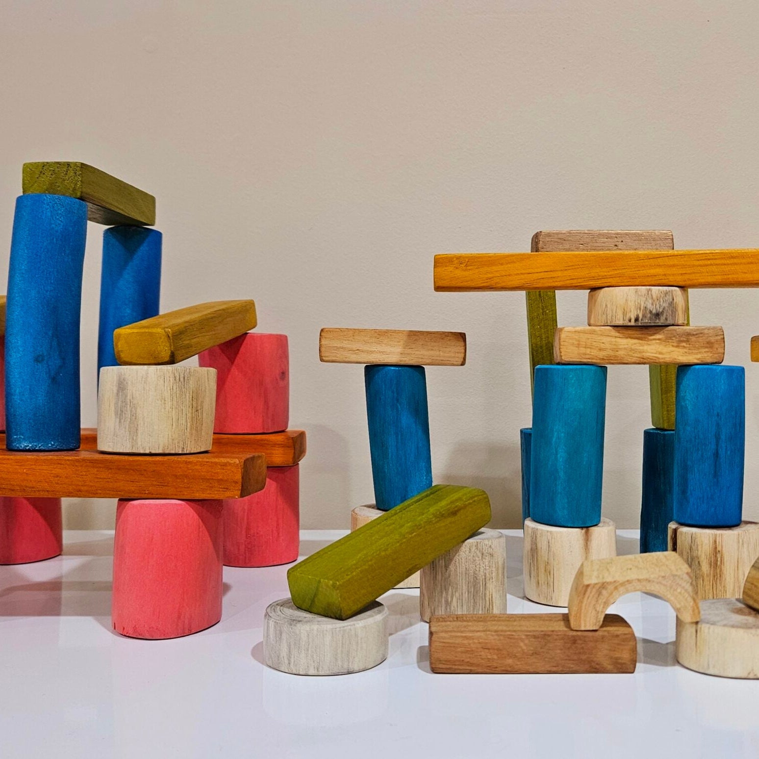 QTOYS COLOURFUL TREE BLOCKS