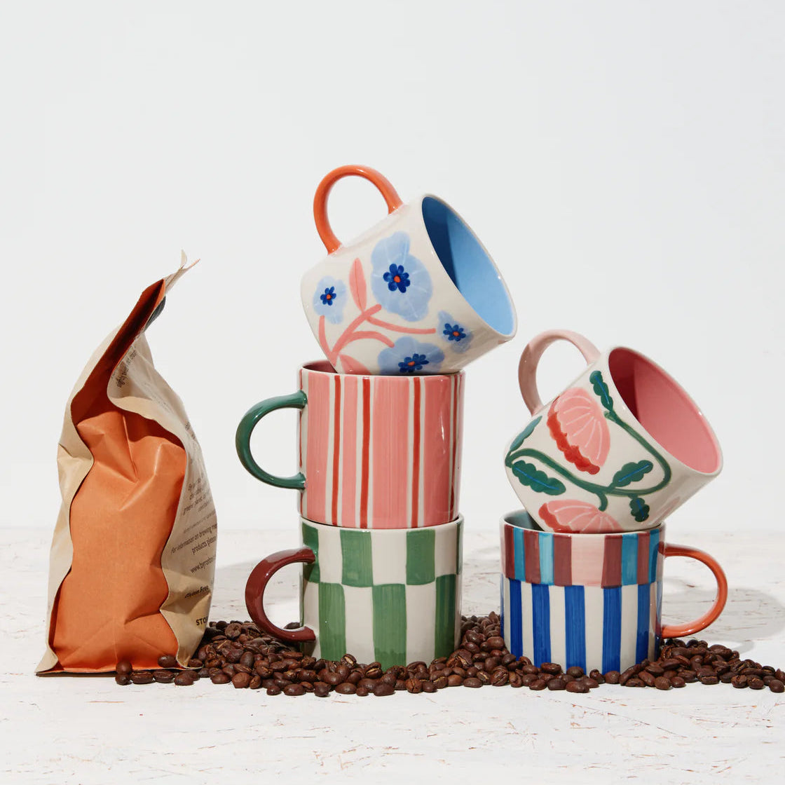 J & CO BLOOMIE MUG: BLUE FLOWER