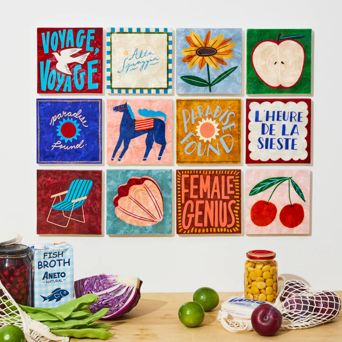 J & CO SUPERETTE SUNFLOWER TILE