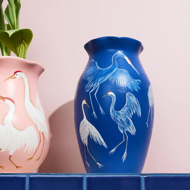 J & CO ODETTE VASE: SAPPHIRE