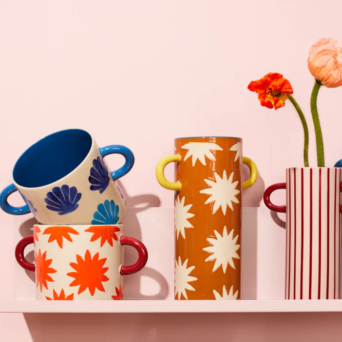 J & CO GRIFFE TALL VASE: MUSTARD STAR