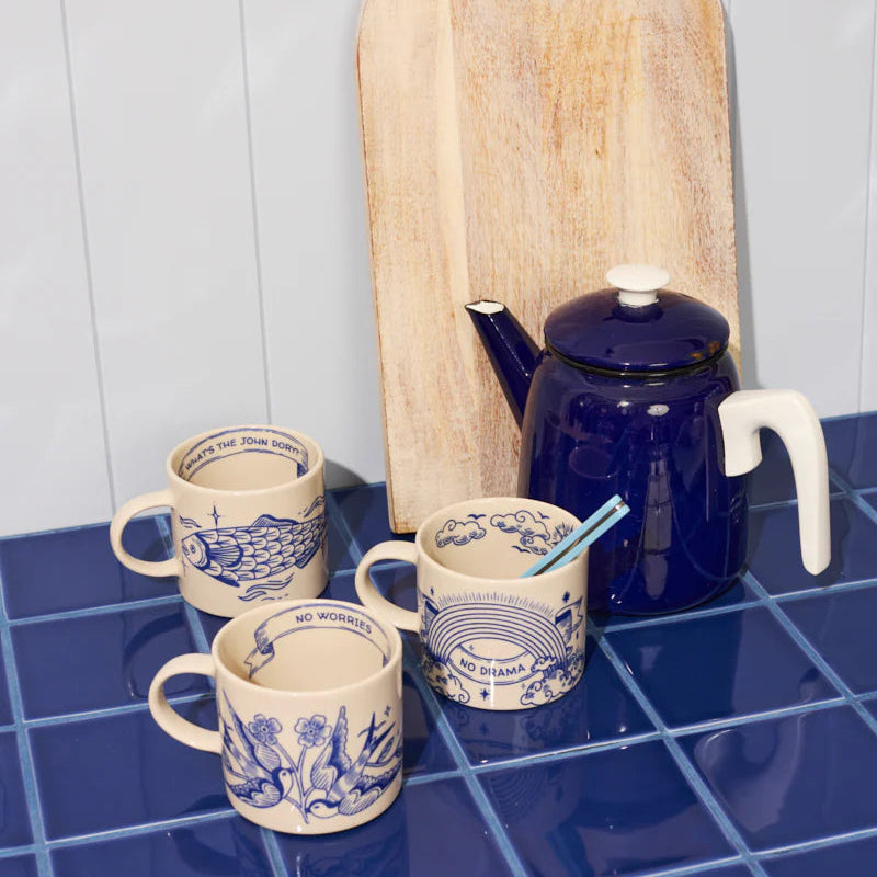 J & CO INKED MUG: NO WORRIES