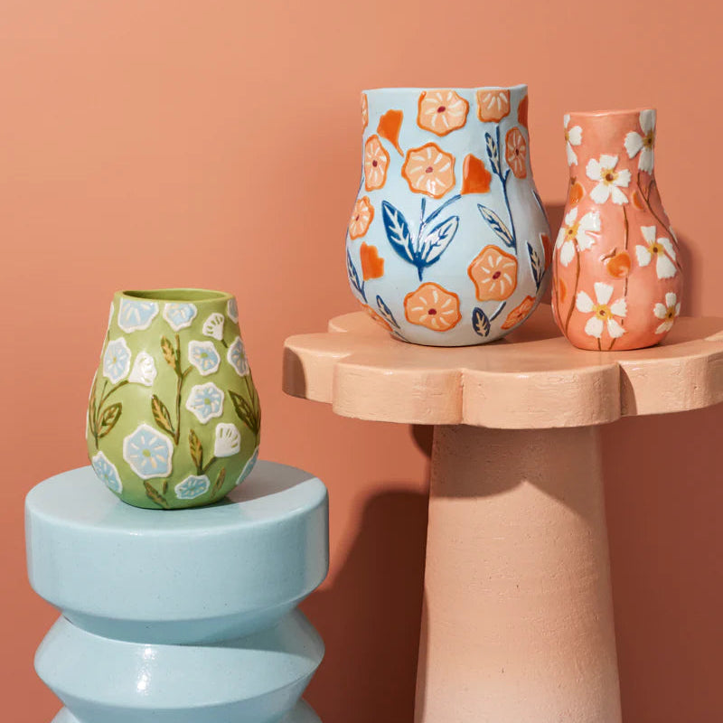 J & CO JUNIPER VASE: PEACH