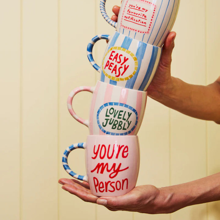 J &amp; CO LOVE NOTES MUG: LOVELY JUBBLY