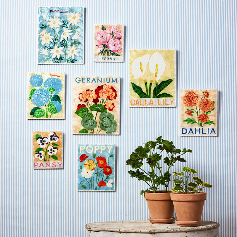 J & CO MARKET WALL ART: GERANIUM