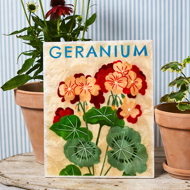 J & CO MARKET WALL ART: GERANIUM