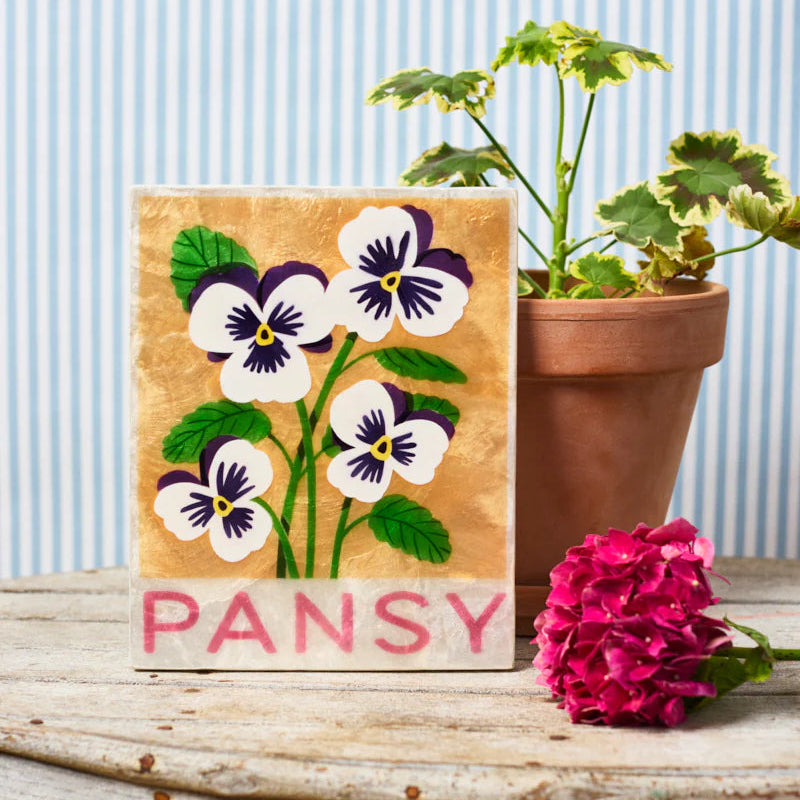 J & CO MARKET WALL ART: PANSY