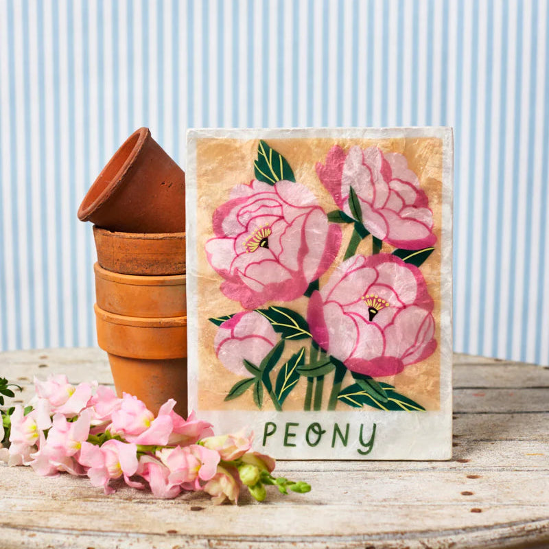J & CO MARKET WALL ART: PEONY