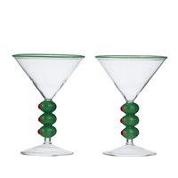 OLIVE COCKTAIL GLASS SET