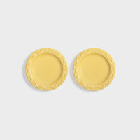 KLEVERING MOCHI PLATE 2PC SET: YELLOW / SML