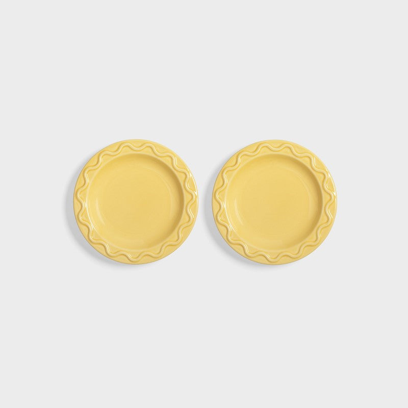 KLEVERING MOCHI PLATE 2PC SET: YELLOW / SML