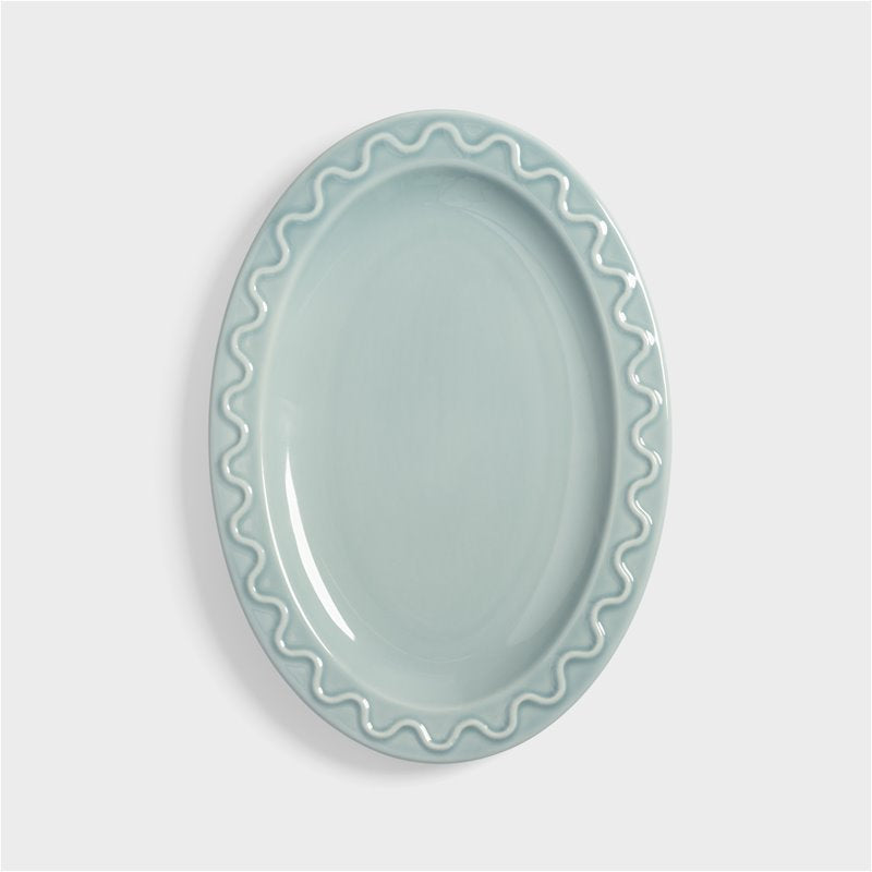 KLEVERING MOCHI OVAL PLATE: LIGHT BLUE