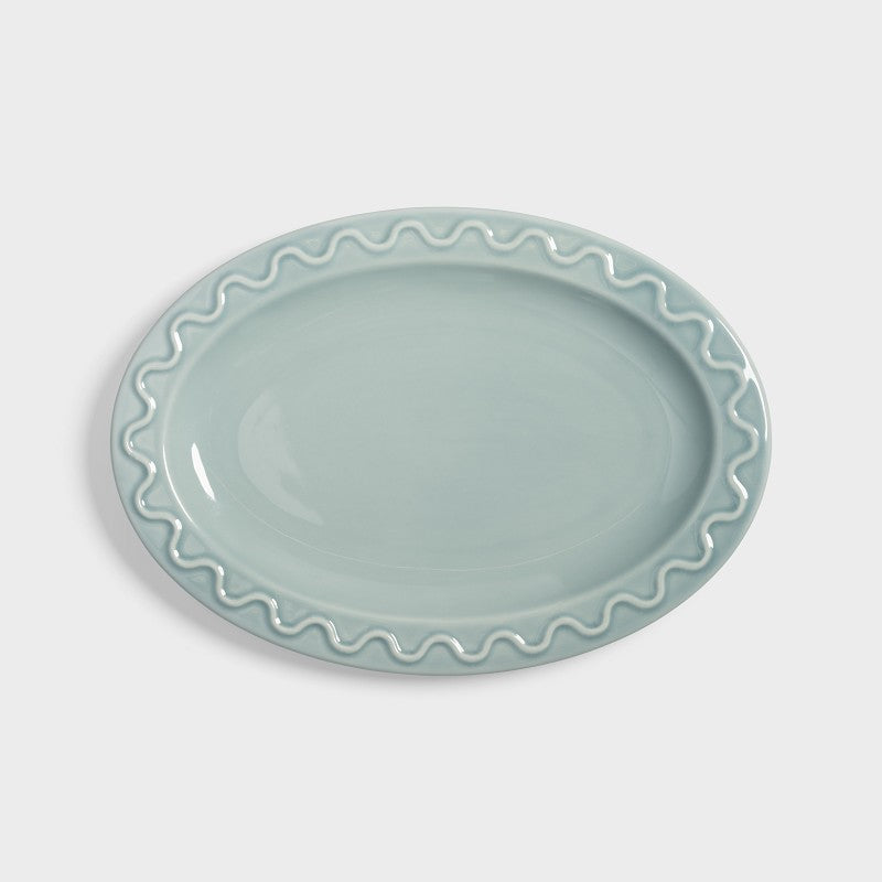 KLEVERING MOCHI OVAL PLATE: LIGHT BLUE