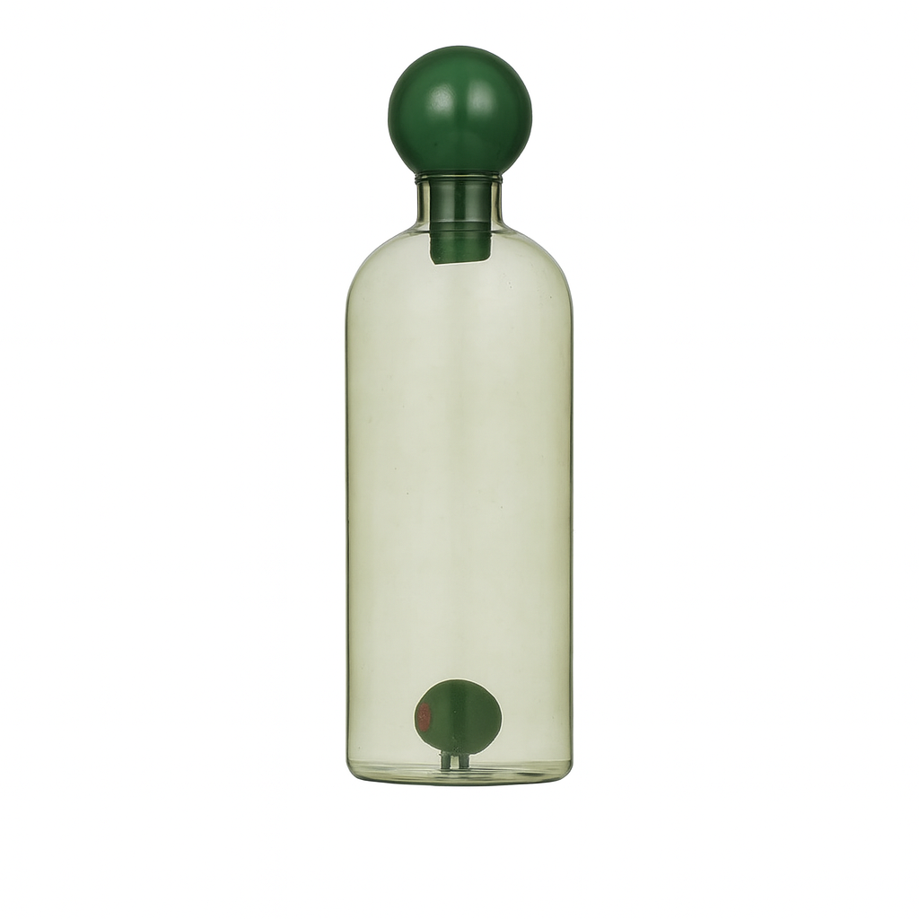 OLIVE GLASS OIL BOTTLE