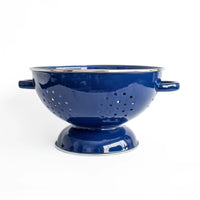 BIG BITE STUDIOS MEDIUM ENAMEL COLANDER: BLUE
