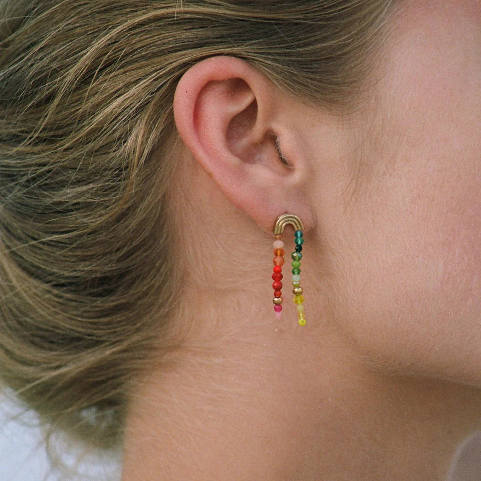 ANNI LU DOUBLE RAINBOW EARRINGS