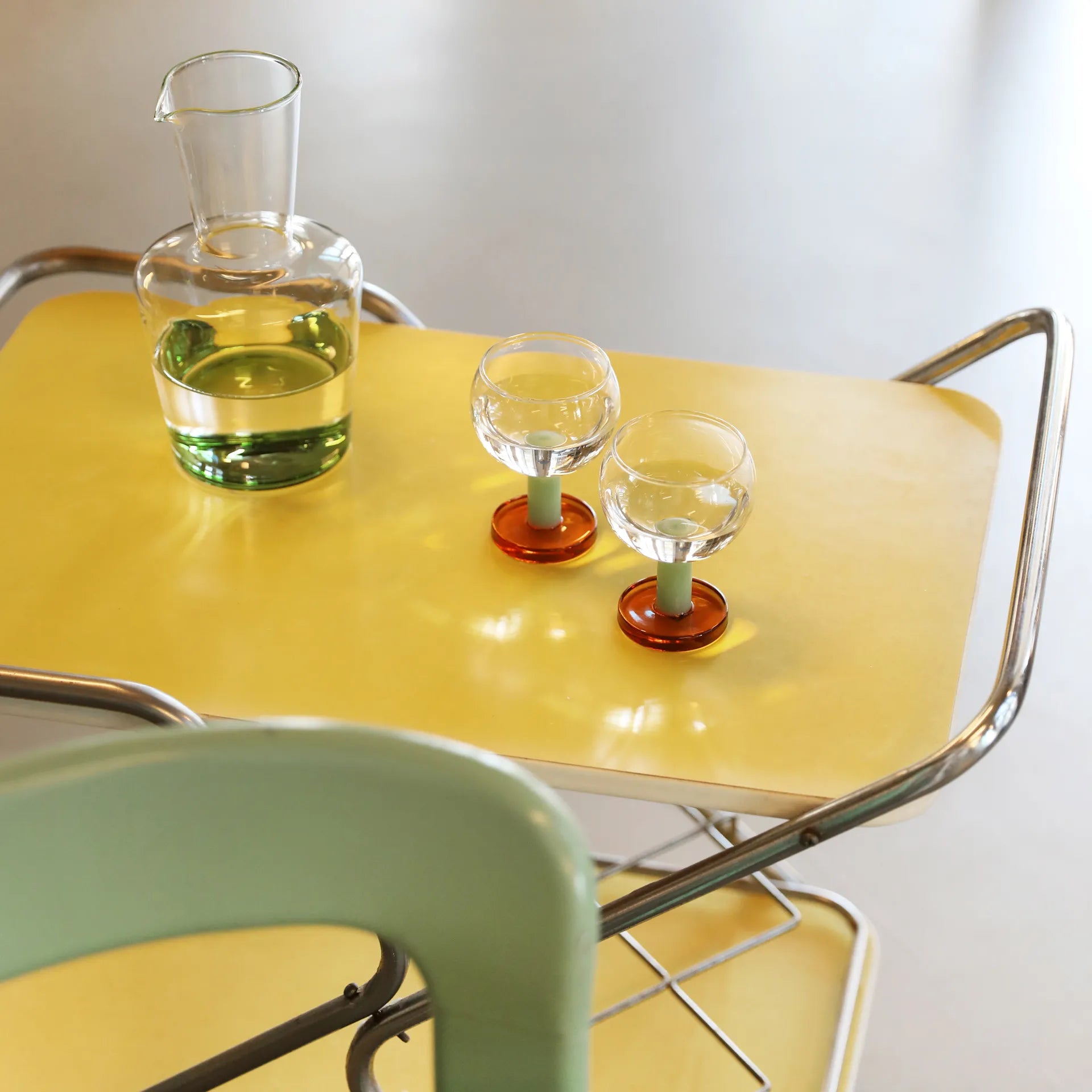 KLEVERING CANTINE GLASS 2PC SET: AMBER