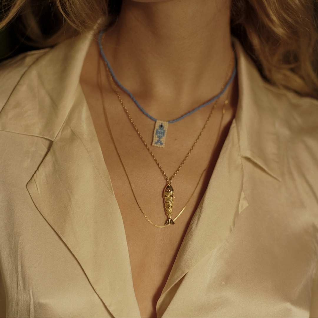 ANNI LU GONE FISHING NECKLACE