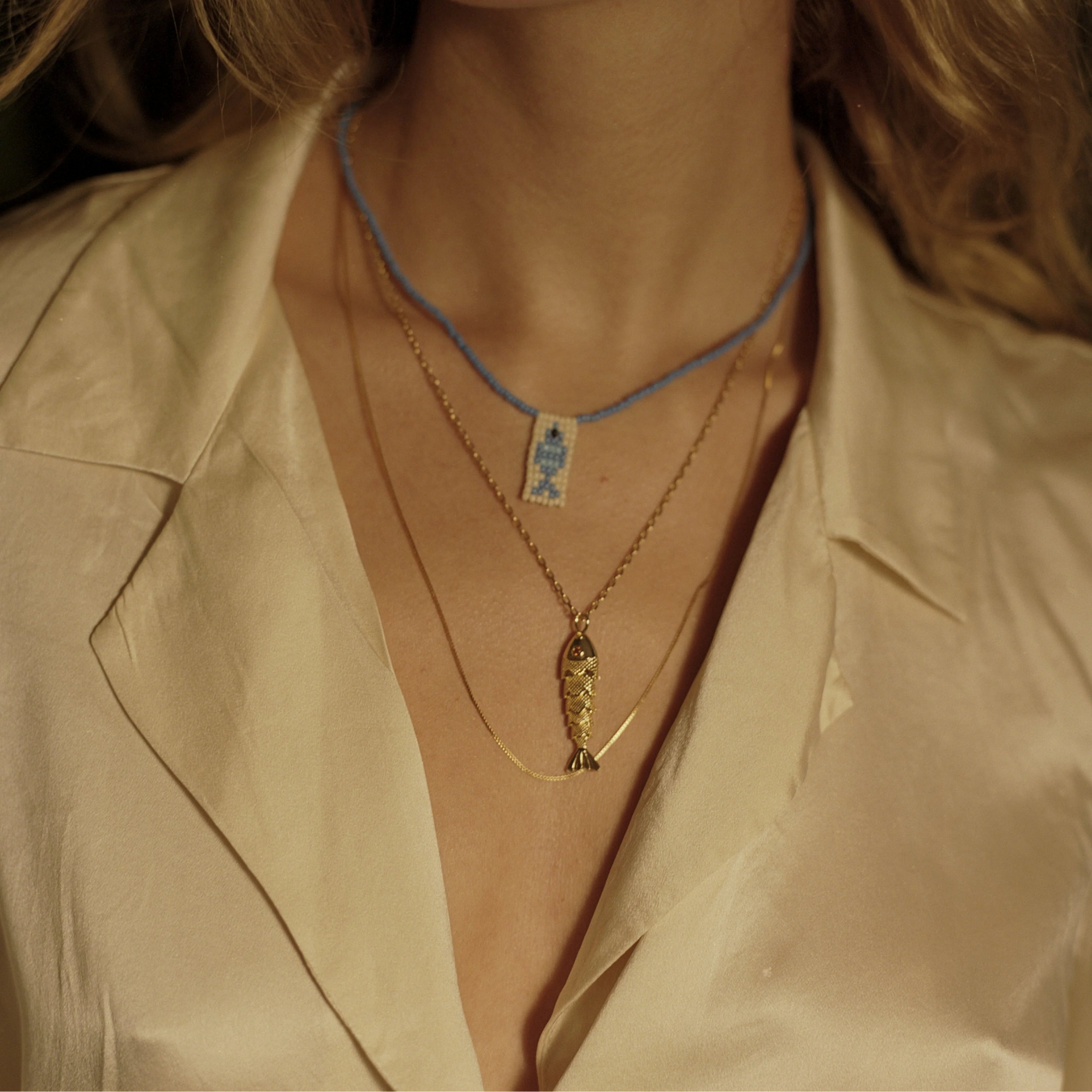 ANNI LU GONE FISHING NECKLACE