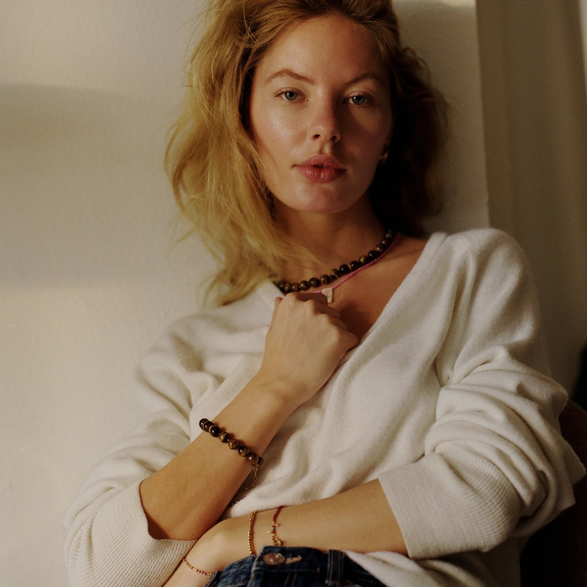 ANNI LU BALL NECKLACE: EYE OF THE TIGER