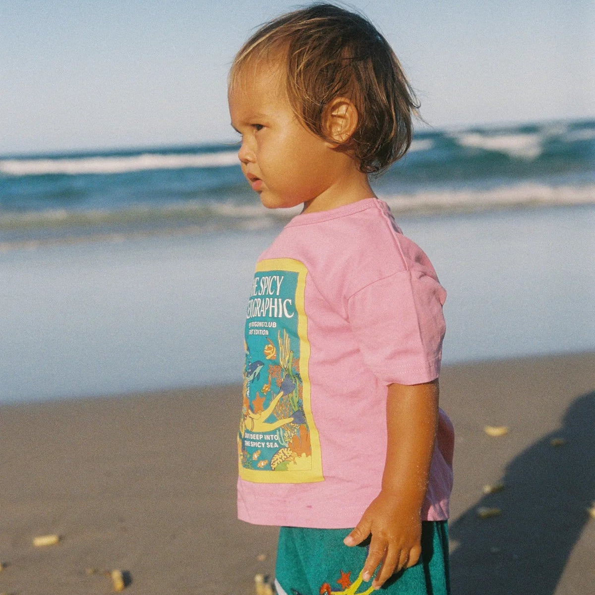 SPICY DUGONG KIDS SPICY GEO TEE: PINK