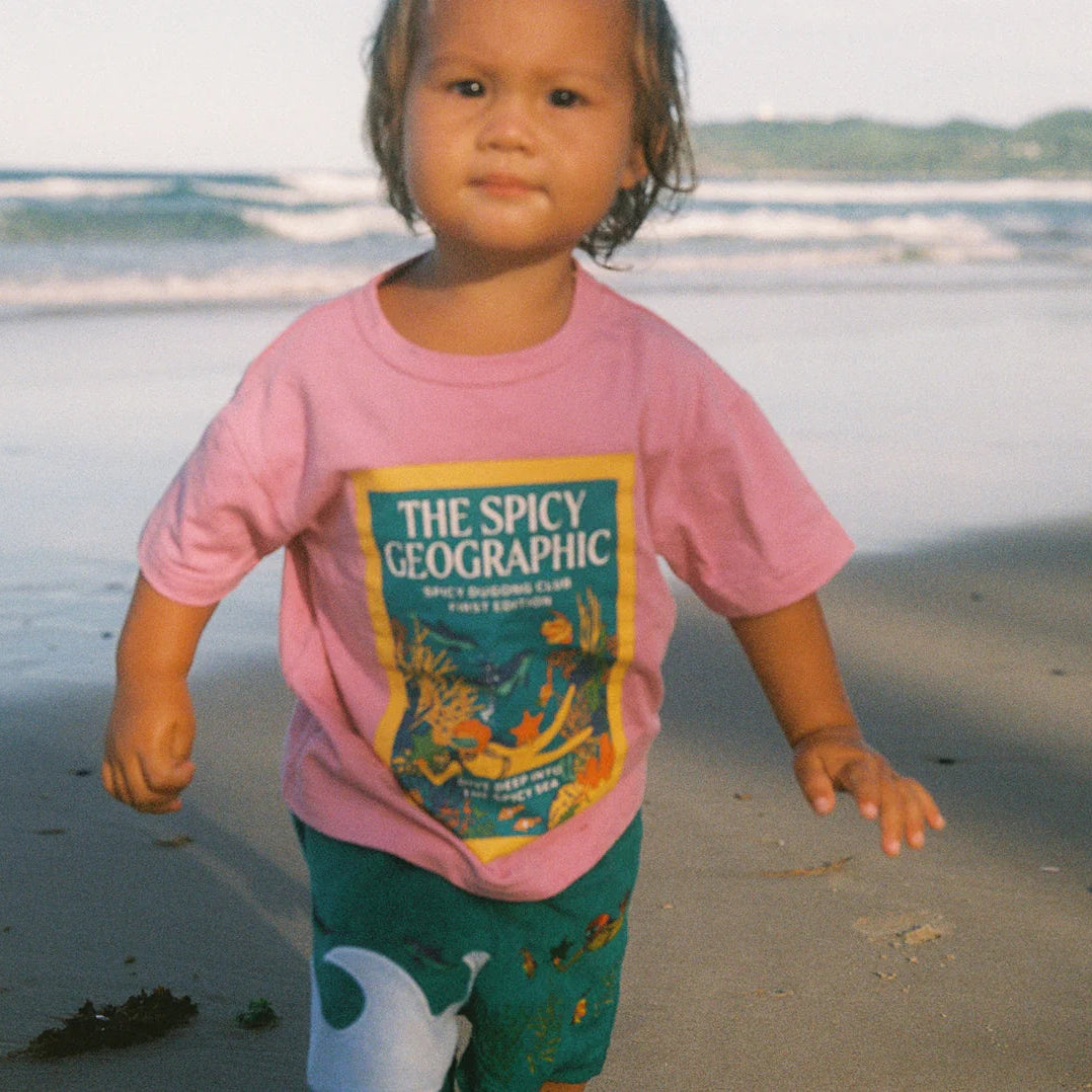 SPICY DUGONG KIDS SPICY GEO TEE: PINK