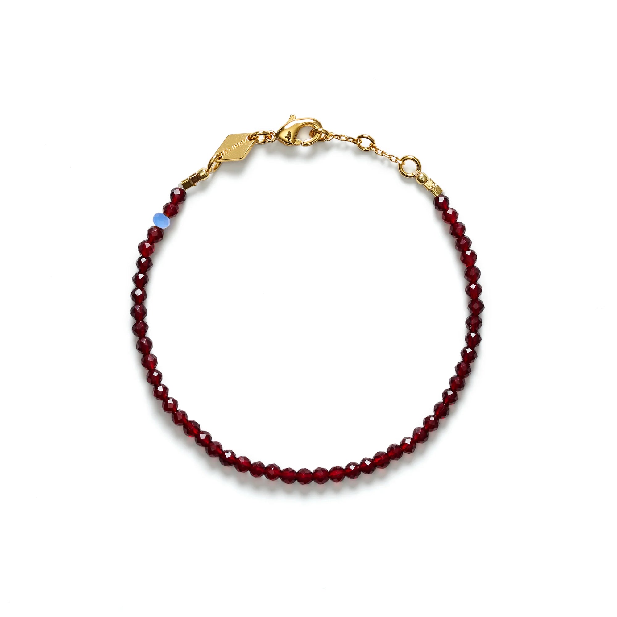 ANNI LU TAN LINE BRACELET: DEEP BURGUNDY