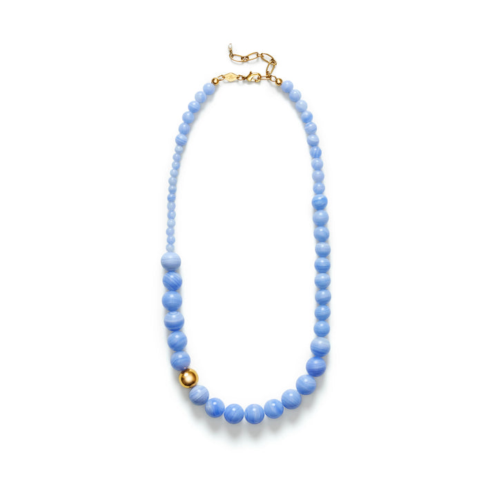 ANNI LU FLOAT NECKLACE: BLUE LACE AGATE
