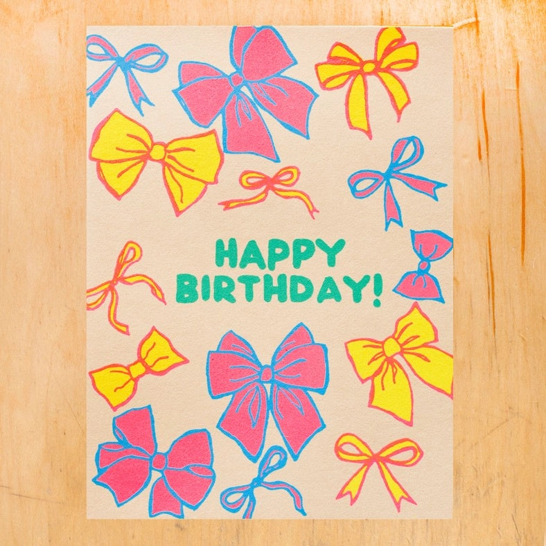 ALPHABET STUDIOS BIRTHDAY BOWS CARD