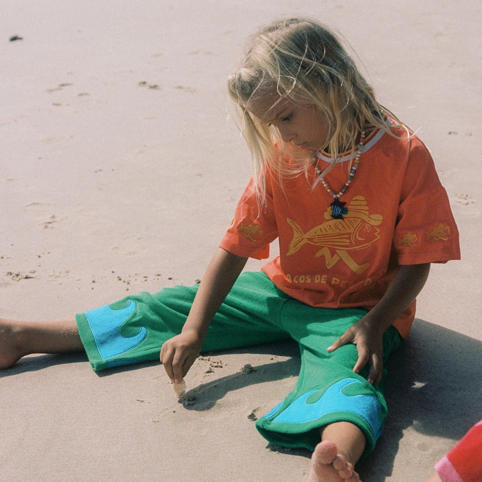 SPICY DUGONG KIDS WAVE TERRY PANTS: SEAWEED SPLASH
