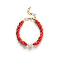 ANNI LU SCARLET WAVE BRACELET: BRIGHT RED