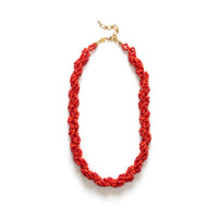 ANNI LU SCARLET WAVE NECKLACE: BRIGHT RED