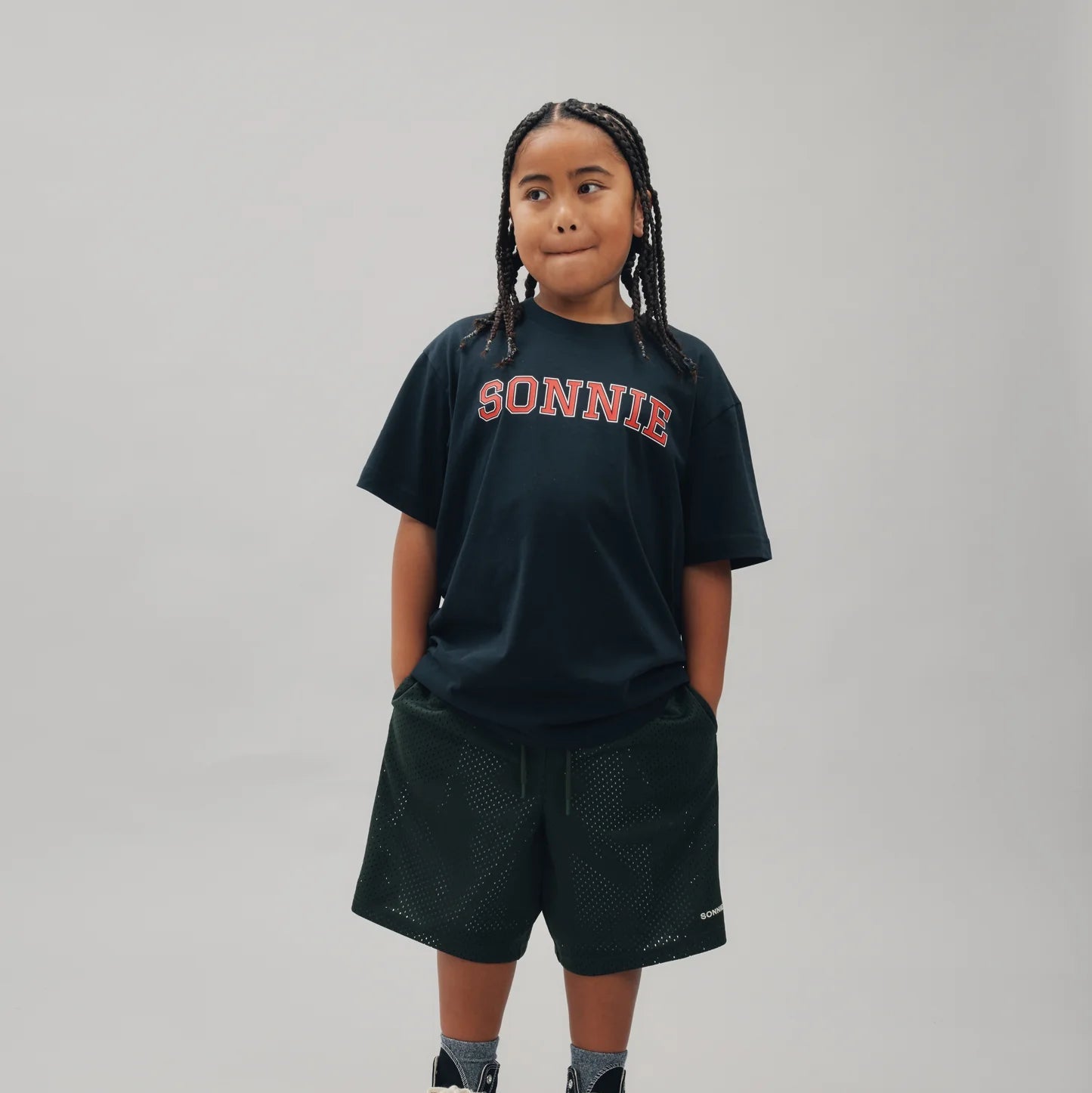 SONNIE BAGGY BASKETBALL SHORTS: FOREST GREEN