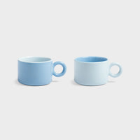 KLEVERING CHIQUITO MUG 2PC SET: BLUE