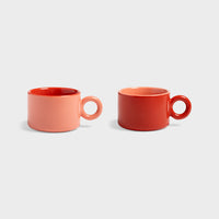 KLEVERING CHIQUITO MUG 2PC SET: RED