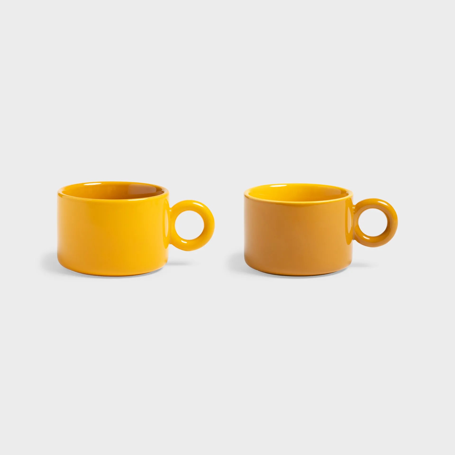 KLEVERING CHIQUITO MUG 2PC SET: OCHER