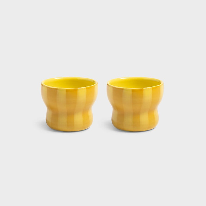 KLEVERING CIRCUS MUG 2PC SET: YELLOW / SML
