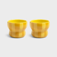 KLEVERING CIRCUS MUG 2PC SET: YELLOW / LRG
