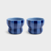 KLEVERING CIRCUS MUG 2PC SET: BLUE / LRG