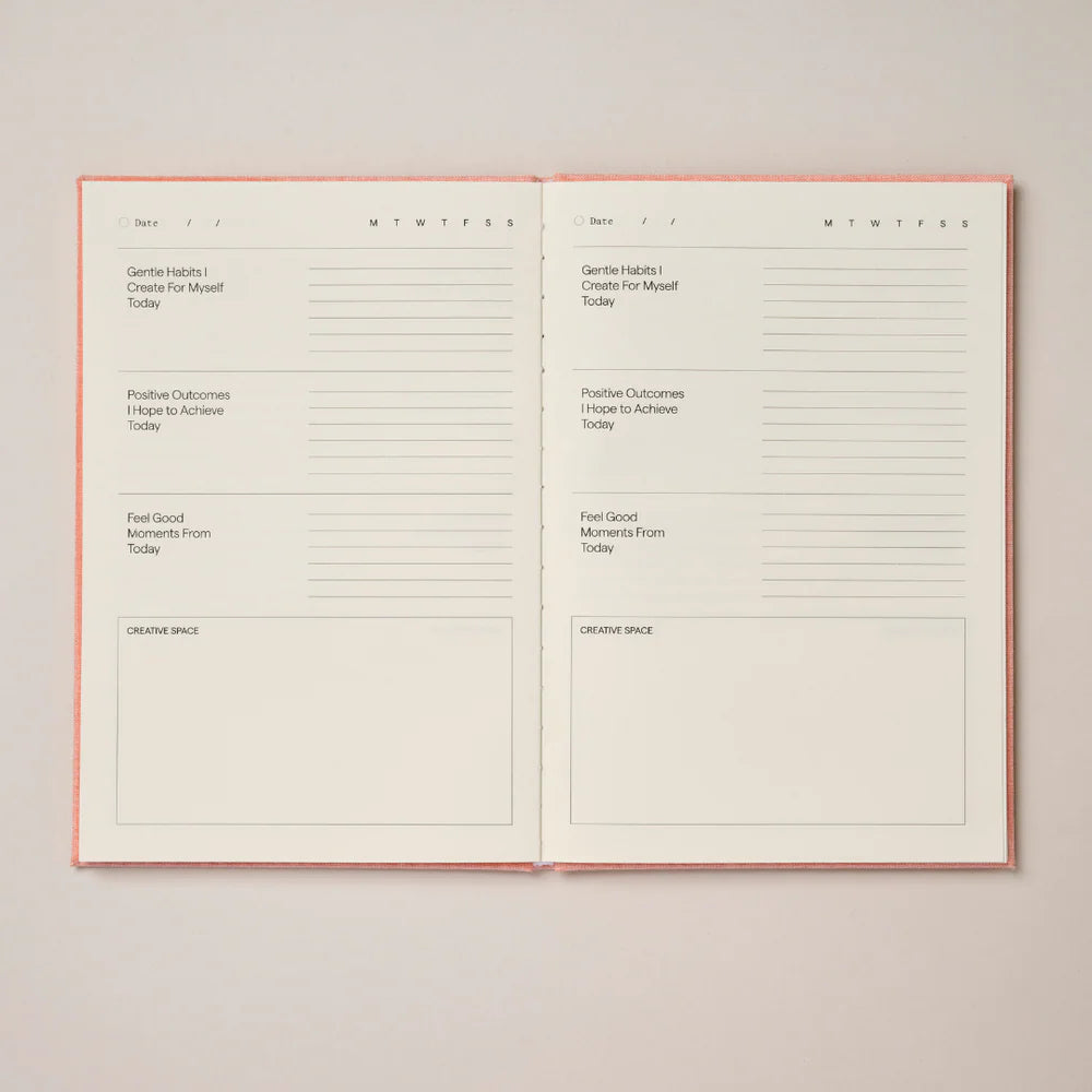 GENTLE HABITS POSITIVE OUTCOMES JOURNAL: PEACH