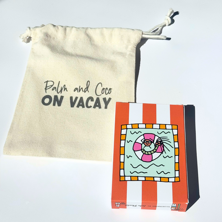 PALM &amp; COCO ON VACAY PLAYING CARDS: RED &amp; WHITE STRIPE