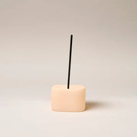 GENTLE HABITS FROSTED CUBE INCENSE HOLDER: PEACH
