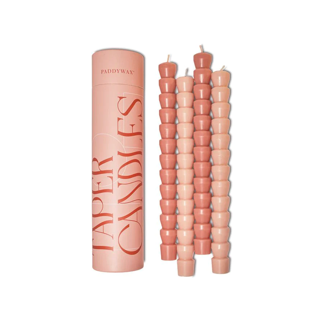 PADDYWAX TAPER CANDLE 4PC: PINK & BLUSH