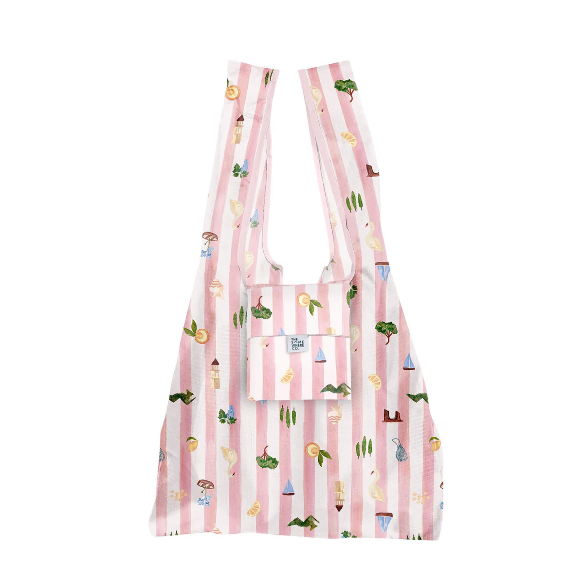 THE SOMEWHERE CO REUSABLE SHOPPING BAG: BOAT DAYS